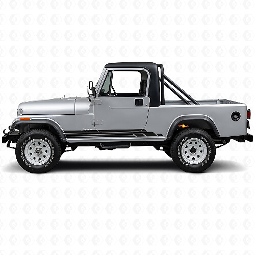 Curved Stripes Side Vinyl Decal Kit for Jeep CJ-8 Scrambler 1981-1986_1