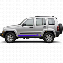 Mountains Style Stripes Side Vinyl Decal for Jeep Liberty 2002-2012_2