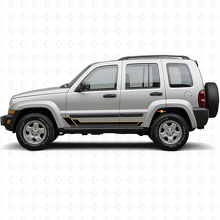 Twin Stripes Rocker Panel Vinyl Decal for Jeep Liberty 2002-2012_2