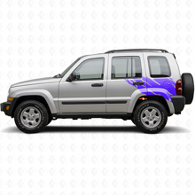 Mud Splash Graphic Rear Side Vinyl Decal for Jeep Liberty 2002-2012_2