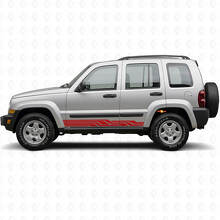 Intertwined Stripes Side Vinyl Decal for Jeep Liberty 2002-2012_3