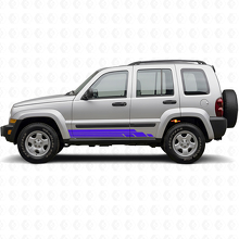 Curved Stripes Side Vinyl Decal Kit for Jeep Liberty 2002-2012_2