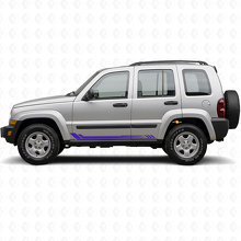 Honeycomb Stripes Side Vinyl Decal for Jeep Liberty 2002-2012_2