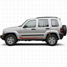 Honeycomb Stripes Side Vinyl Decal for Jeep Liberty 2002-2012_3