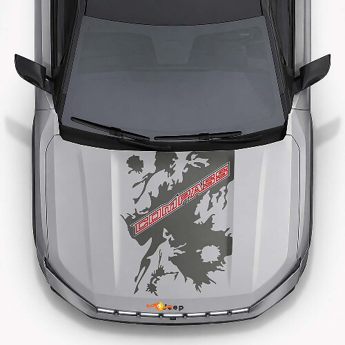 Mud Splash Style Hood Stripes Vinyl Decal for Jeep Compass 2026_1
