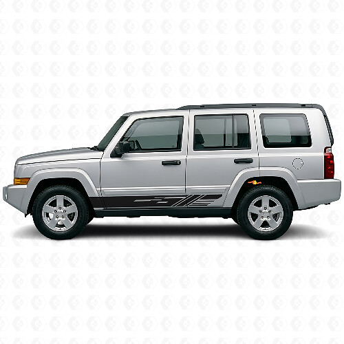 Decorated Side Stripes Vinyl Decal Kit for Jeep Commander 2006-2010_1