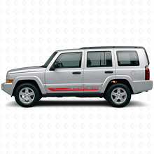 Checkered Curved Side Stripes Vinyl Decal for Jeep Commander 2006-2010_3
