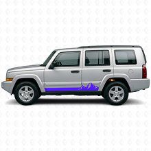 Mountains Thin Stripes Side Vinyl Decal for Jeep Commander 2006-2010_2