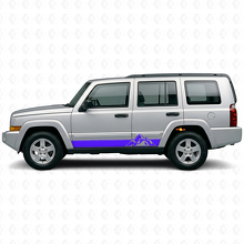 Mountains Style Stripes Side Vinyl Decal for Jeep Commander 2006-2010_2