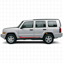 Honeycomb Stripes Side Vinyl Decal for Jeep Commander 2006-2010_3