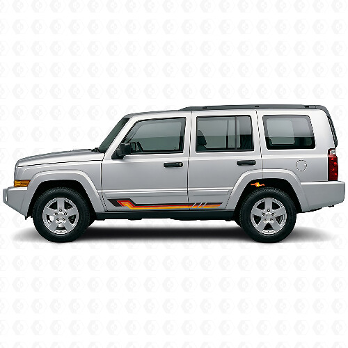 Vintage Style Side Stripes Vinyl Decal for Jeep Commander 2006-2010
