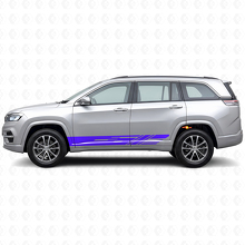 Decorated Side Stripes Vinyl Decal Kit for Jeep Commander Meridian 2021+_2