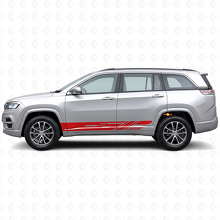 Decorated Side Stripes Vinyl Decal Kit for Jeep Commander Meridian 2021+_3