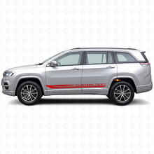 Checkered Curved Side Stripes Vinyl Decal for Jeep Commander Meridian 2021+_3