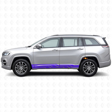 Intertwined Stripes Side Vinyl Decal for Jeep Commander Meridian 2021+_2