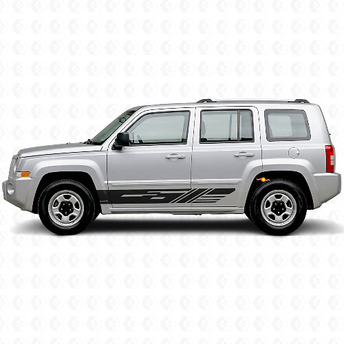 Decorated Side Stripes Vinyl Decal for Jeep Patriot 2007-2017