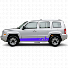 Mountains Wide Stripes Side Vinyl Decal for Jeep Patriot 2007-2017_2