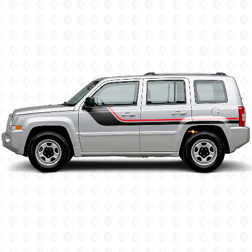 Twin Stripes Side Vinyl Decal for Jeep Patriot 2007-2017_1
