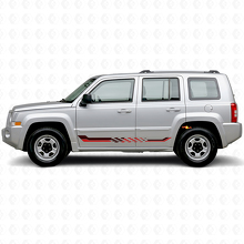 Checkered Flag Side Stripes Vinyl Decal for Jeep Patriot 2007-2017_3