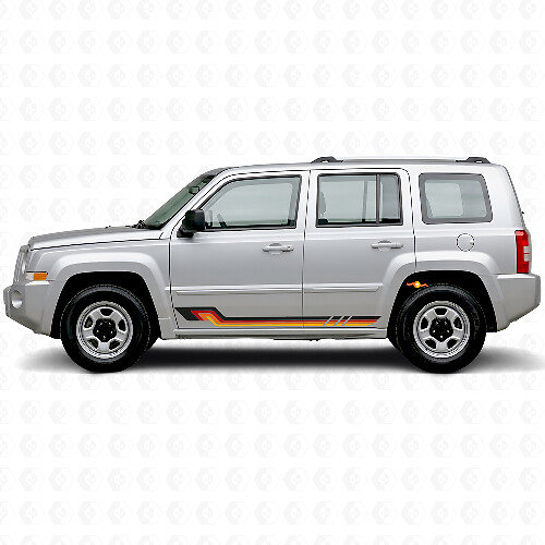 Vintage Style Side Stripes Vinyl Decal for Jeep Patriot 2007-2017_1