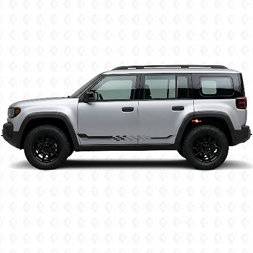 Checkered Flag Side Stripes Vinyl Decal for Jeep Recon 2026+_1