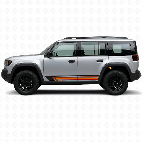 Vintage Straight Stripes Side Vinyl Decal for Jeep Recon 2026+_1