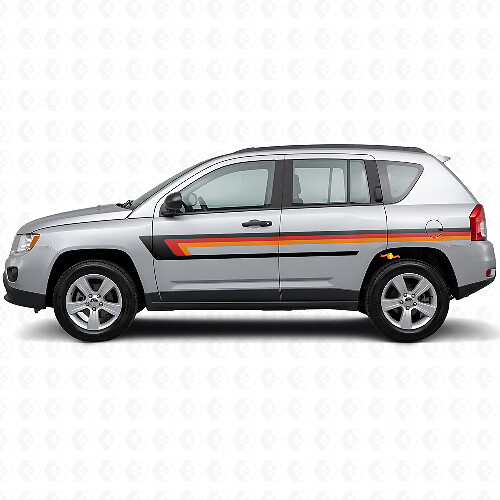 Triple Stripes Door Side Vinyl Decal for Jeep Compass 2007-2016_1