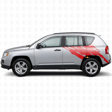 Mud Splash Graphic Rear Side Vinyl Decal for Jeep Compass 2007-2016_3