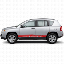 Intertwined Stripes Side Vinyl Decal for Jeep Compass 2007-2016_3