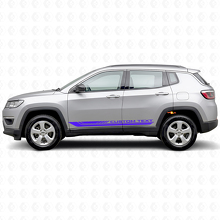 Checkered Curved Side Stripes Vinyl Decal for Jeep Compass 2016+_2