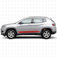 Topographic Style Stripes Side Vinyl Decal for Jeep Compass 2016+_3