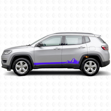 Mountains Thin Stripes Side Vinyl Decal for Jeep Compass 2016+_2