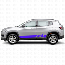 Mountains Wide Stripes Side Vinyl Decal for Jeep Compass 2016+_2