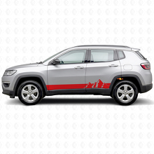 Mountains Wide Stripes Side Vinyl Decal for Jeep Compass 2016+_3