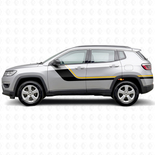 Twin Stripes Side Vinyl Decal for Jeep Compass 2016+_2