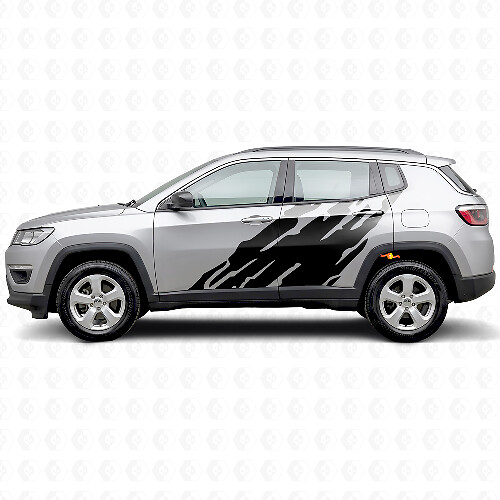 Mud Splash Graphic Side Vinyl Decal for Jeep Compass 2016+