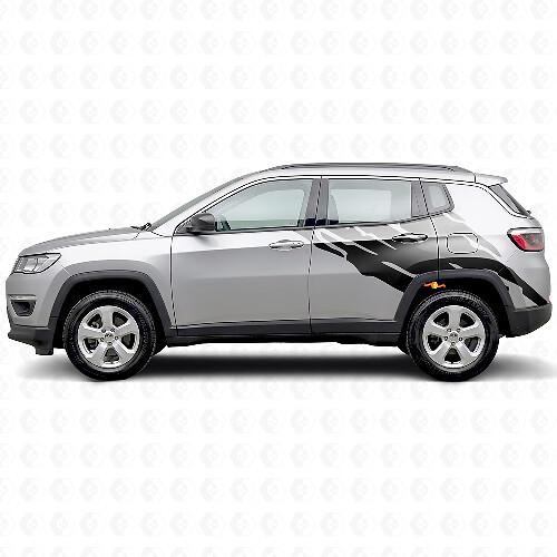 Mud Splash Graphic Rear Side Vinyl Decal for Jeep Compass 2016+