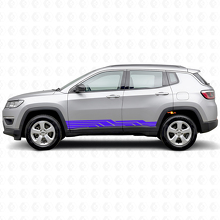 Intertwined Stripes Side Vinyl Decal for Jeep Compass 2016+_2
