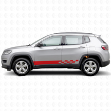 Checkered Stripes Side Vinyl Decal for Jeep Compass 2016+_3