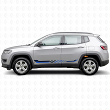 Checkered Flag Side Stripes Vinyl Decal for Jeep Compass 2016+_2