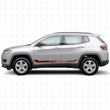 Checkered Flag Side Stripes Vinyl Decal for Jeep Compass 2016+_3