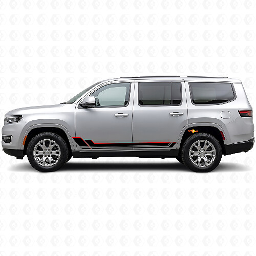 Twin Stripes Rocker Panel Vinyl Decal for Jeep Wagoneer 2022+