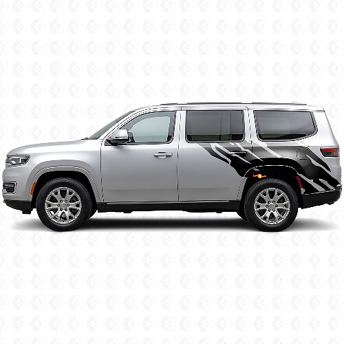 Mud Splash Graphic Rear Side Vinyl Decal for Jeep Wagoneer 2022+_1