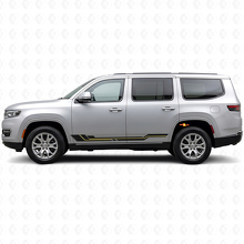 Curved Lines Rocker Panel Vinyl Decal for Jeep Wagoneer 2022+_2