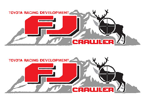 FJ Crawler Mountain Deer Side Vinyl Decal Kit for Toyota FJ Cruiser