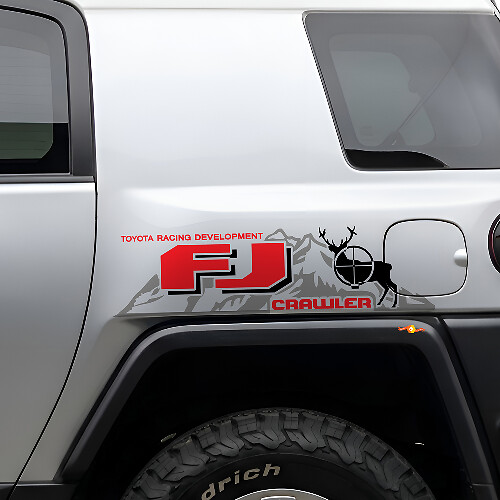 FJ Crawler Mountain Deer Side Vinyl Decal Kit for Toyota FJ Cruiser