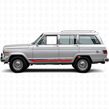 Checkered Curved Side Stripes Vinyl Decal for Jeep Wagoneer 1963-1991_3