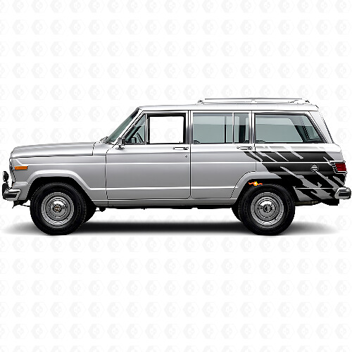 Mud Splash Graphic Rear Side Vinyl Decal for Jeep Wagoneer 1963-1991_1