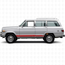 Intertwined Stripes Side Vinyl Decal for Jeep Wagoneer 1963-1991_3