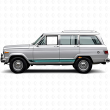 Vintage Straight Stripes Side Vinyl Decal for Jeep Wagoneer 1963-1991_2